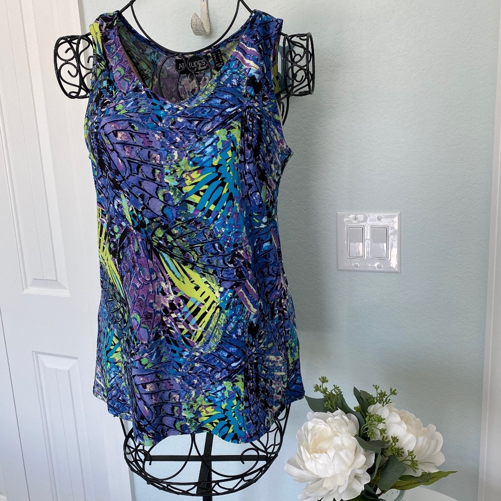 NWT Attitudes by Renee Tank Top Sz S